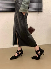 LBSFY  -  Pointed Toe Women Sandals Black White Rose Thin Mid Heels Summer Ladies Sandals 2024 New Arrivals Party Pumps Shoes Woman 35-39